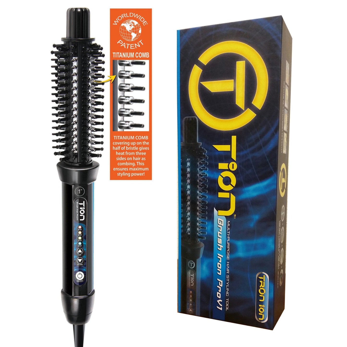 Tion 3/4 Ceramic Ionic Hot Curl Heat Roller Brush Beauty & Personal Care Tion