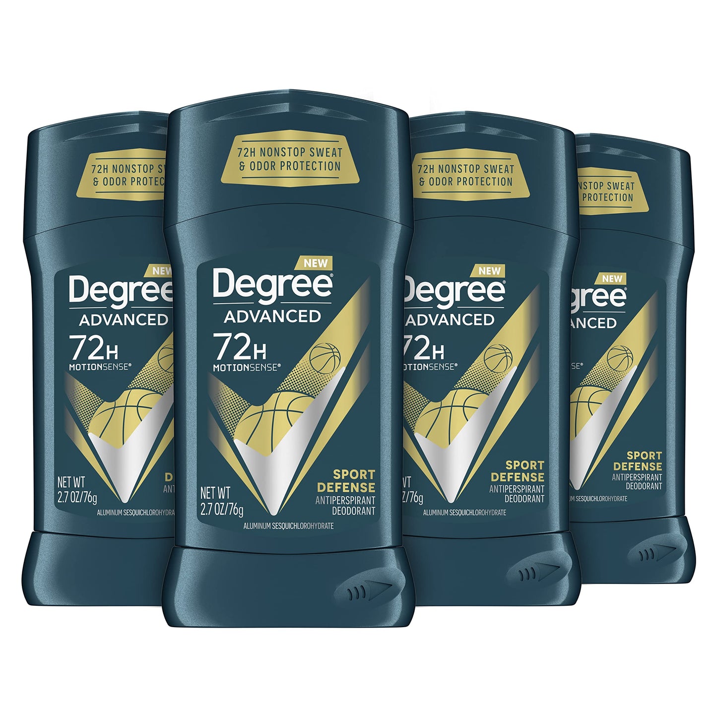 Degree Advanced Protection Antiperspirant Deodorant Sport Defense 4 count 72-Hour Sweat and Odor Protection Antiperspirant For Men With MotionSense Beauty and Personal Care Degree