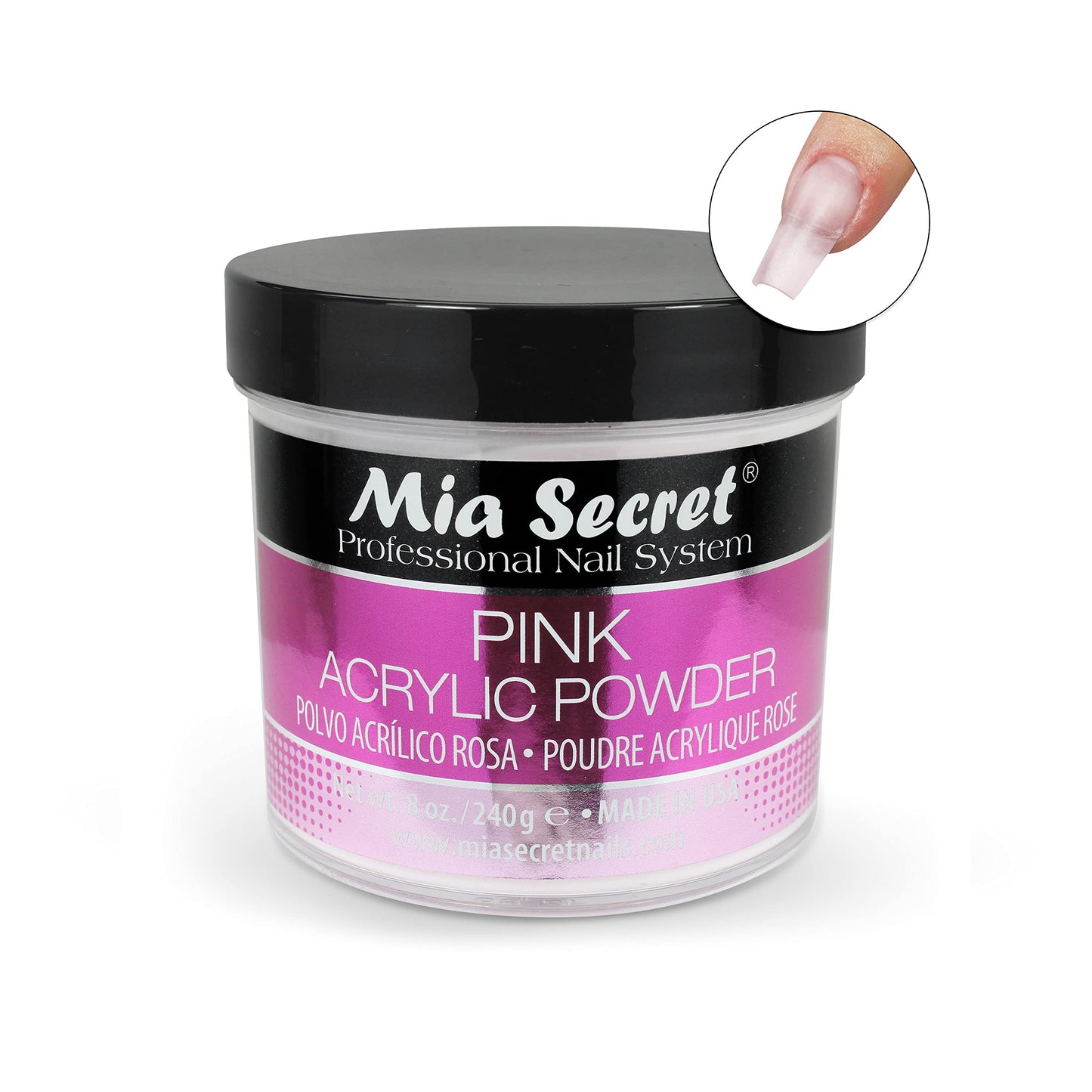 Mia Secret Pink Acrylic Nail Powder 8oz Beauty & Personal Care Mia Secret