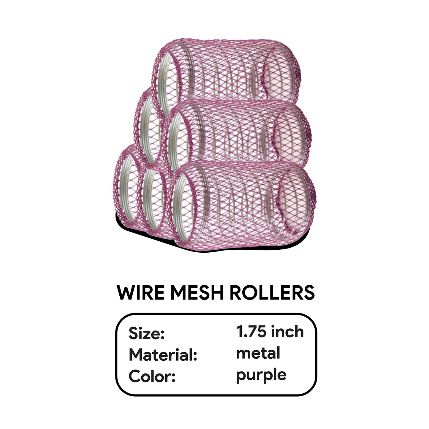 Annie 1-3/4" Jumbo Wire Mesh Hair Rollers - 6 Pcs Beauty & Personal Care Annie