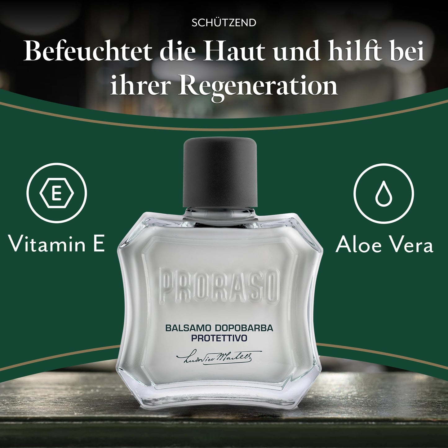 Proraso After Shave Balm - Aloe Vera & Vitamin E - Protective After Shave Cream Formula for Dry, Rough Skin & Beard - Premium Italian Shaving for Men Beauty and Personal Care Proraso