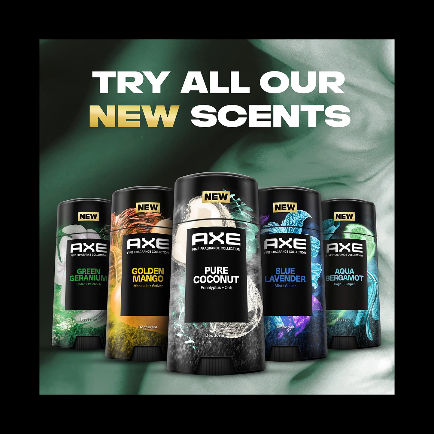 AXE Fine Fragrance Collection Deodorant Stick Pure Coconut 4 count with 48H Freshness and Odor Protection Deo Stick Infused with Coconut, Eucalyptus Beauty and Personal Care AXE