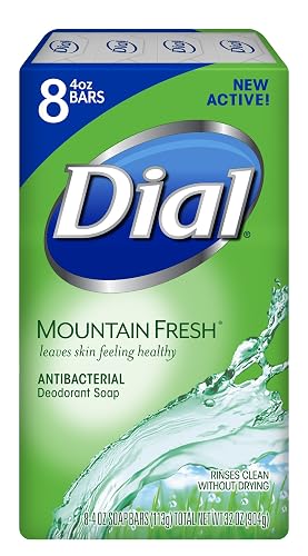 Dial Antibacterial Bar Soap, Refresh & Renew, Mountain Fresh, 4 oz, 8 Bars Beauty & Personal Care Dial