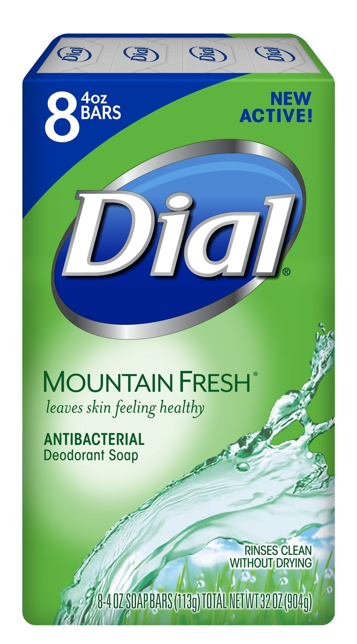 Dial Antibacterial Bar Soap, Refresh & Renew, Mountain Fresh, 4 oz, 8 Bars Beauty & Personal Care Dial