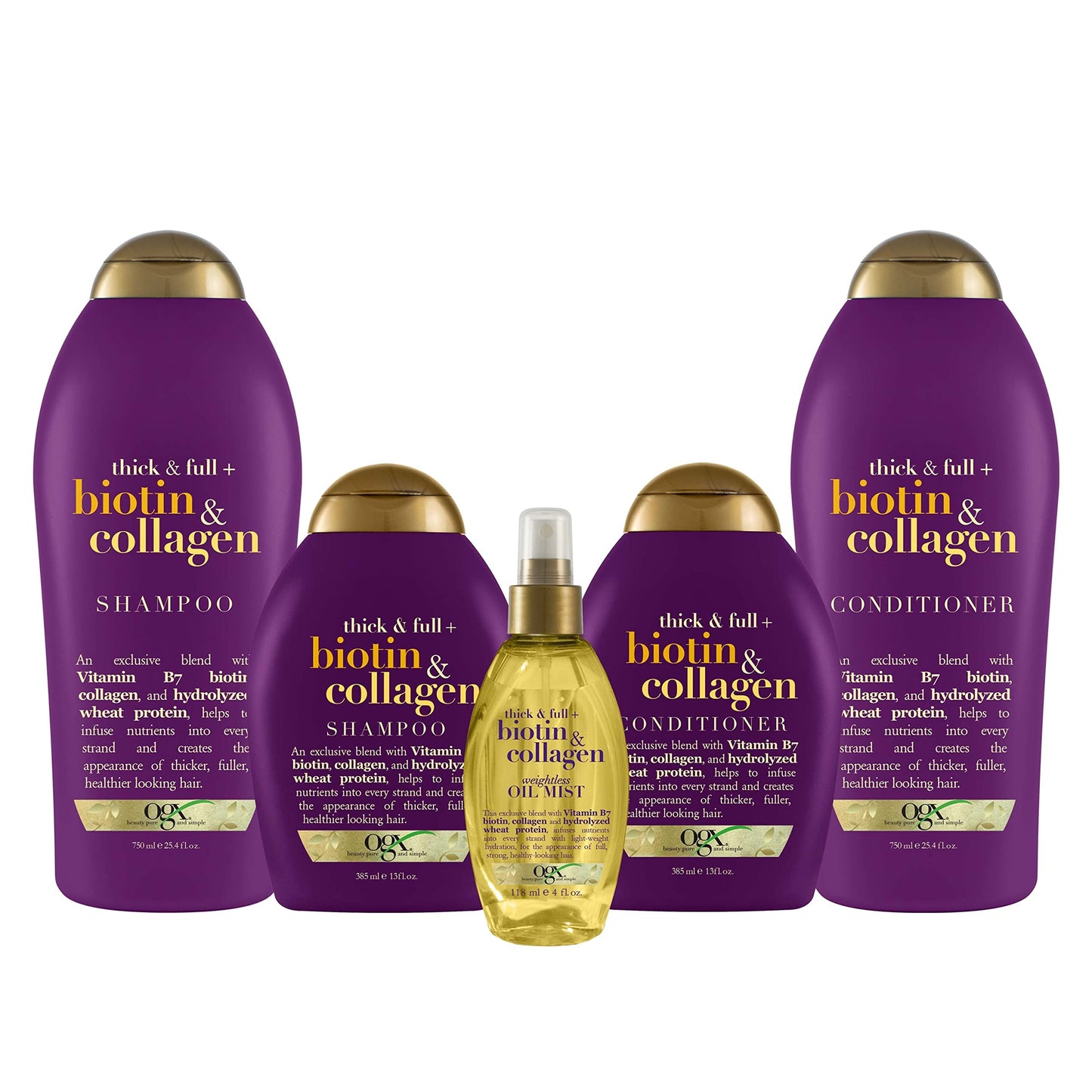OGX Thick & Full Biotin & Collagen Weightless Oil Mist, 4 Fl Oz, 2 Pack Beauty & Personal Care OGX