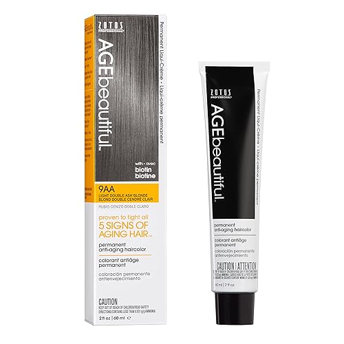AGE beautiful Permanent Hair Color Dye Liqui Creme | 100% Gray Coverage | Anti-Aging Haircolor | Biotin for Thicker, Fuller Hair | Professional Salon Beauty & Personal Care AGE beautiful