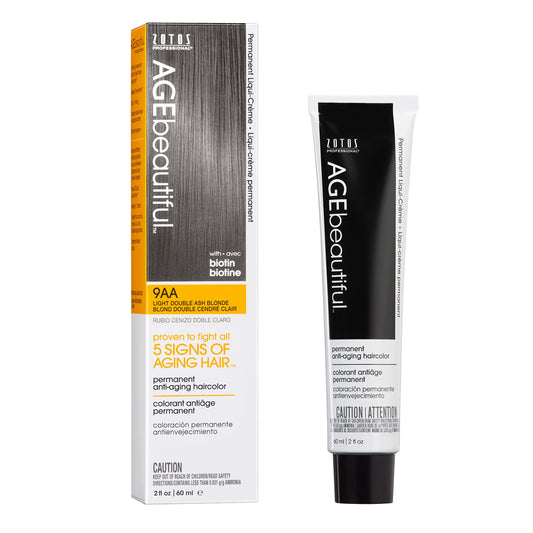 AGE beautiful Permanent Hair Color Dye Liqui Creme | 100% Gray Coverage | Anti-Aging Haircolor | Biotin for Thicker, Fuller Hair | Professional Salon Beauty & Personal Care AGE beautiful
