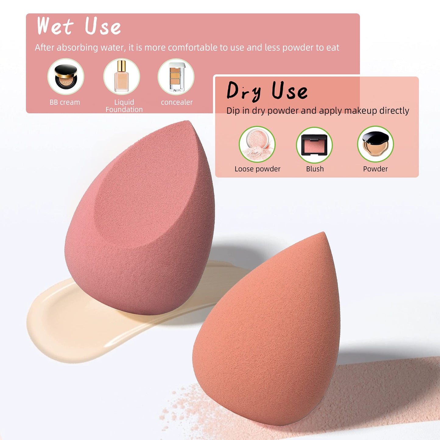 COSTICA Makeup Sponge Set Blender, Beauty Sponge Makeup Blender Flawless for Liquid - Multi Colored 8 pcs Exquisite Packeged Beauty & Personal Care ??? costica