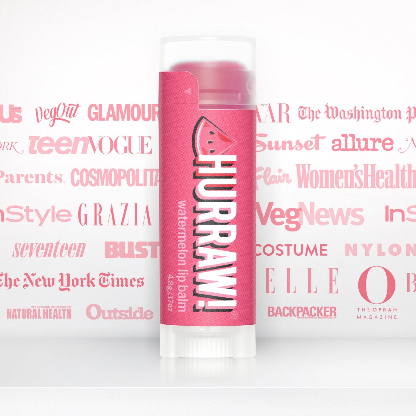 Hurraw! Watermelon Lip Balm, 3 Pack: Organic, Certified Vegan, Cruelty and Gluten Free. Non-GMO, 100% Natural Ingredients. Bee, Shea, Soy and Palm Beauty and Personal Care HURRAW!