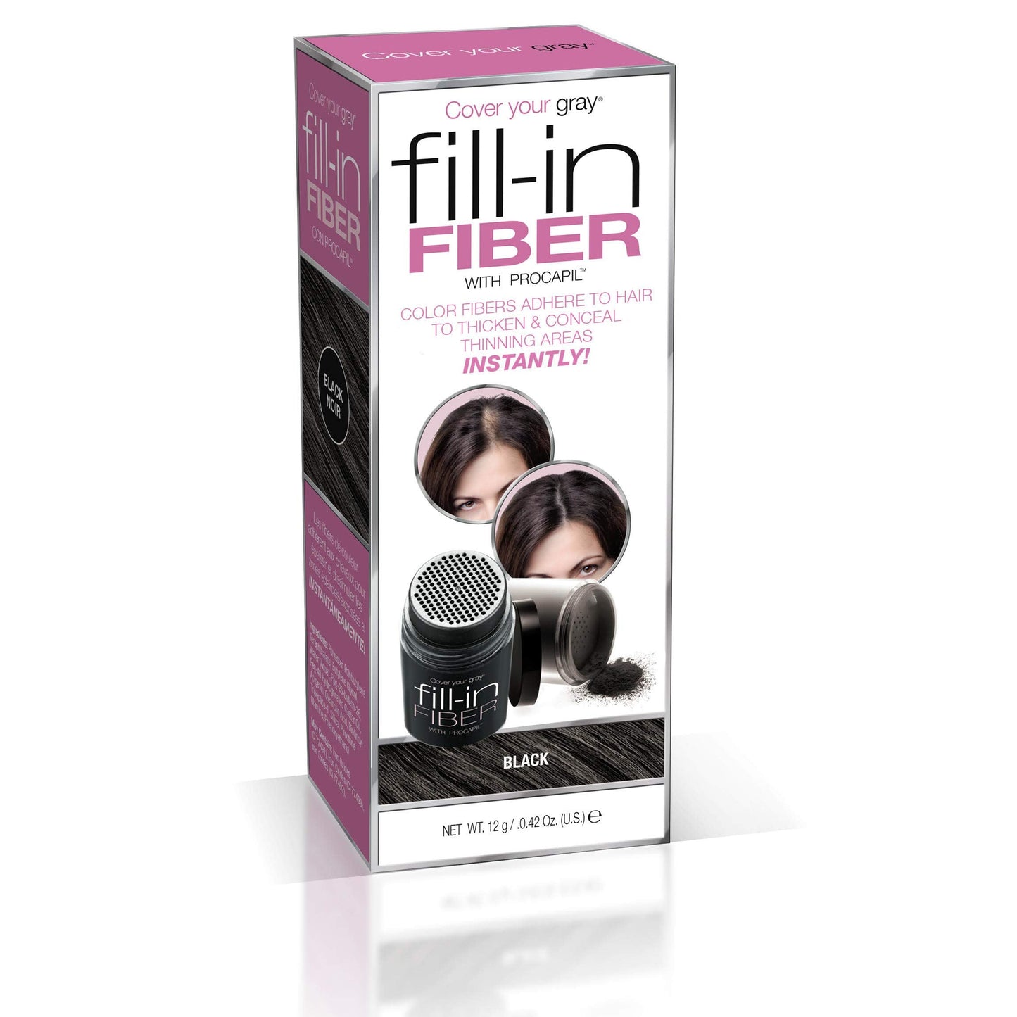 Cover Your Gray Pro Fill-In Fibers with Procapil - Black Beauty & Personal Care Cover Your Gray
