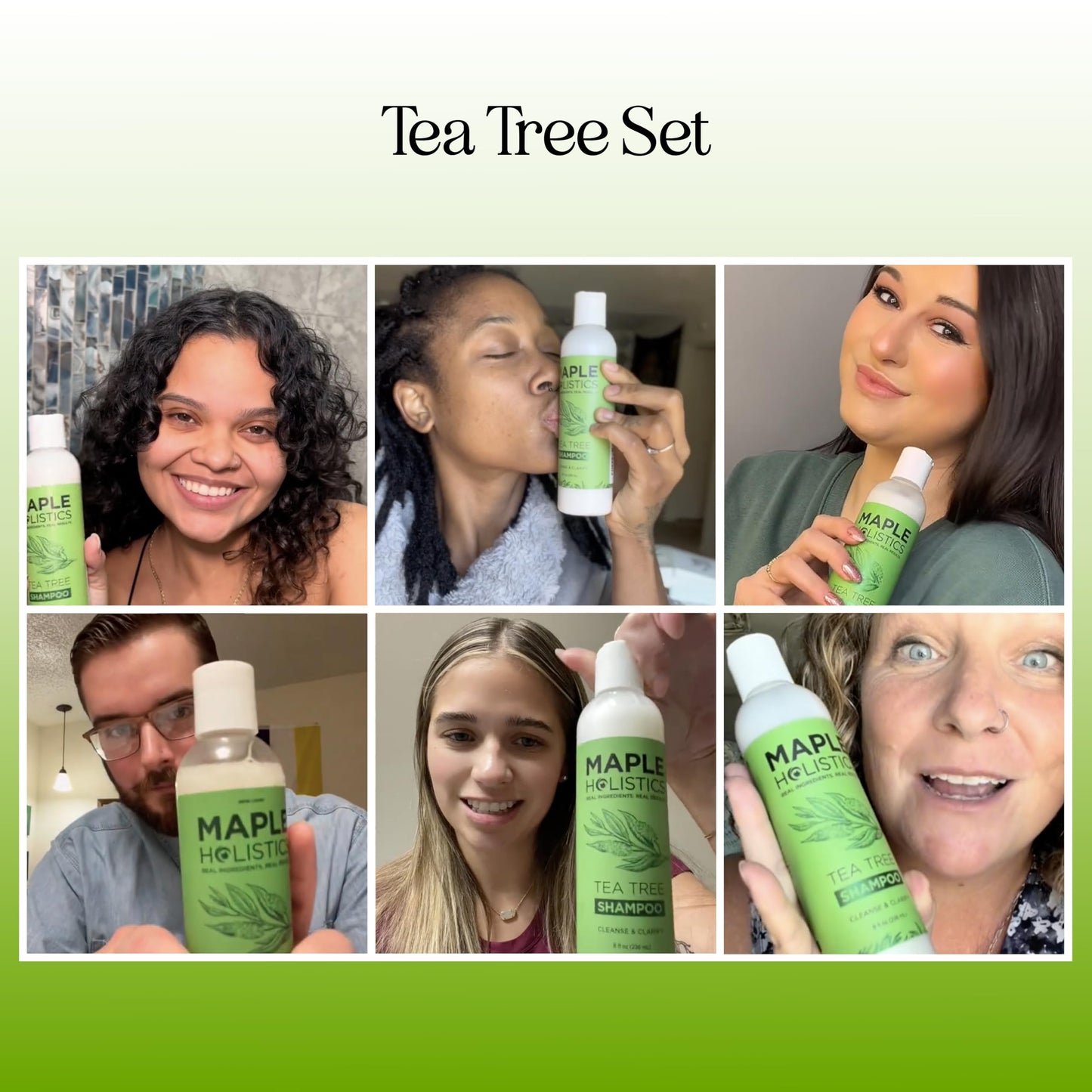 Tea Tree Shampoo and Conditioner Set - Sulfate Free Clarifying Shampoo and Conditioner for Oily Hair & Scalp Care with Australian Tea Tree Oil Beauty & Personal Care Maple Holistics