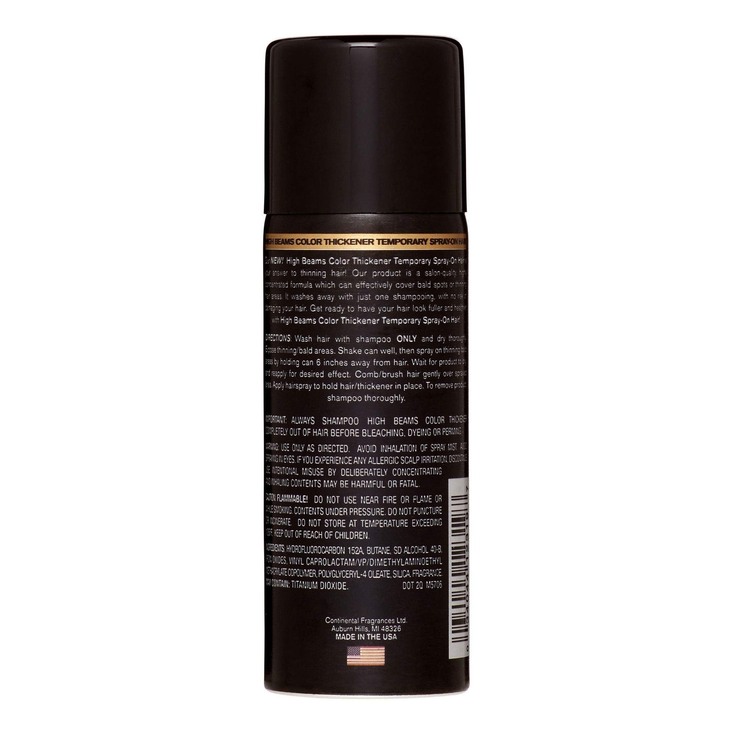 Temporary Spray-On Hair, Jet Black, 2.7 Oz._AB Beauty & Personal Care LOVE CINEMA