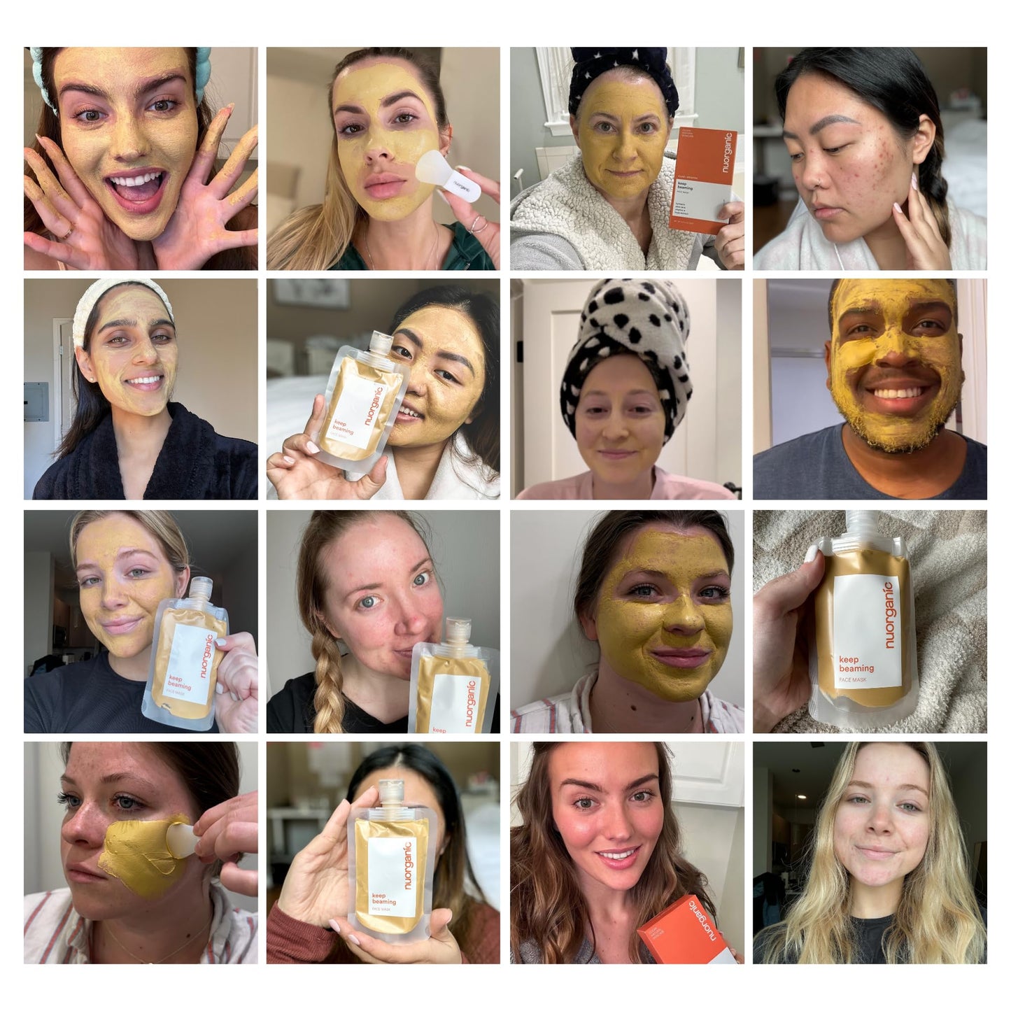 nuorganic Turmeric Face Mask - Soothing, Acne Clearing, Pore Refining, Exfoliating - New Airtight Squeezy Tube, Stays Fresh for 12 Months - Clean Beauty & Personal Care NuOrganic Cosmetics