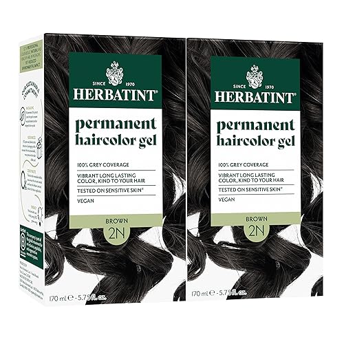 Herbatint Permanent Hair Dye - 2N Brown - For Up To 100% Gray Coverage of Resistant Gray Hair - Ammonia-Free, Alcohol-Free & Vegan - Salon Influenced Beauty & Personal Care Herbatint