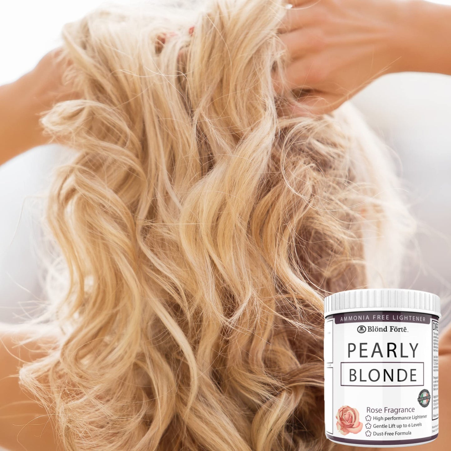 Pearly Blond Ammonia Free Toner Hair Dye Lightening Bleaching Powder 1.1 Pound / 17 Oz Tub - Made in Italy Beauty & Personal Care Blond Forte