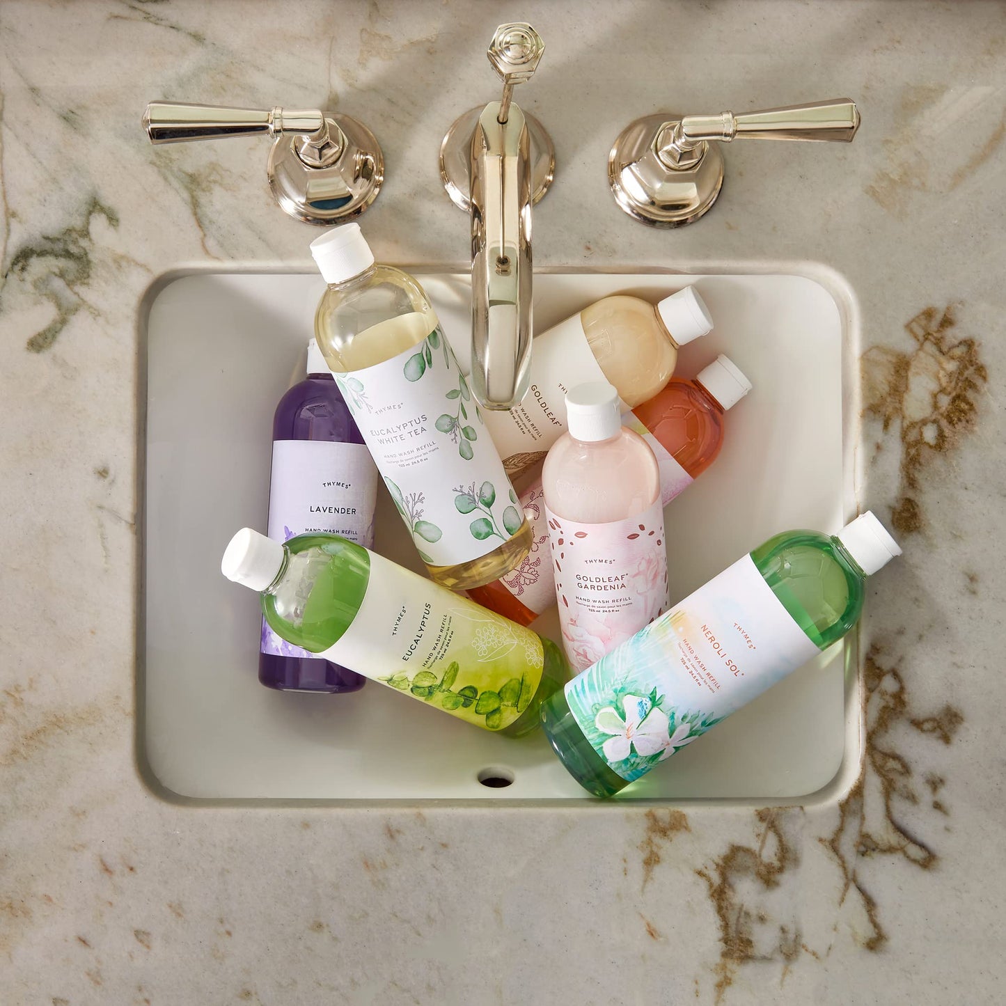 Thymes Hand Wash Refill - Lightly Scented Liquid Hand Soap for Bathroom and Kitchen Refill - Moisturizing Formula with Natural Ingredients (Lavender Beauty & Personal Care Thymes