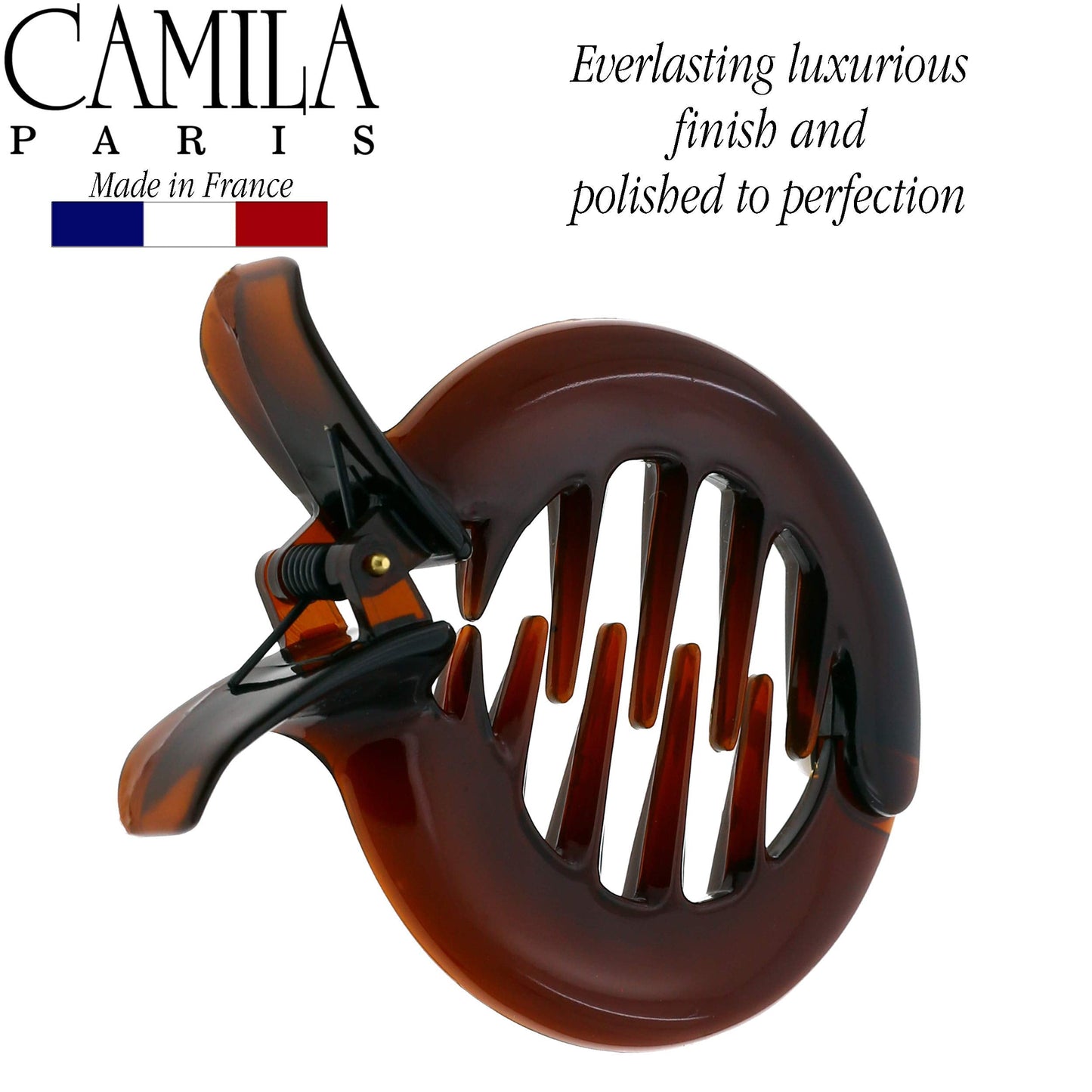 Camila Paris CP1362 French Hair Clip for Women, Girls Round Fish Hair Claw Clips Ponytail Holder Fashion Durable and Styling Hair Accessories Beauty & Personal Care Camila