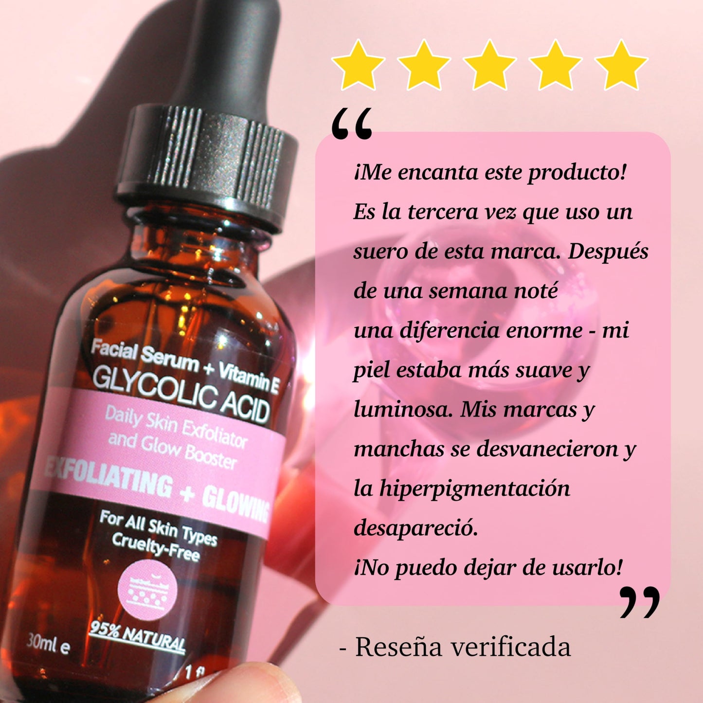 Purifect Glycolic Acid Exfoliating & Glowing Facial Serum - Smoothing Skin Support with Vitamin E, Allantoin & Glycine Soja (Soybean), Visibly Beauty & Personal Care Purifect by Symphony Beauty