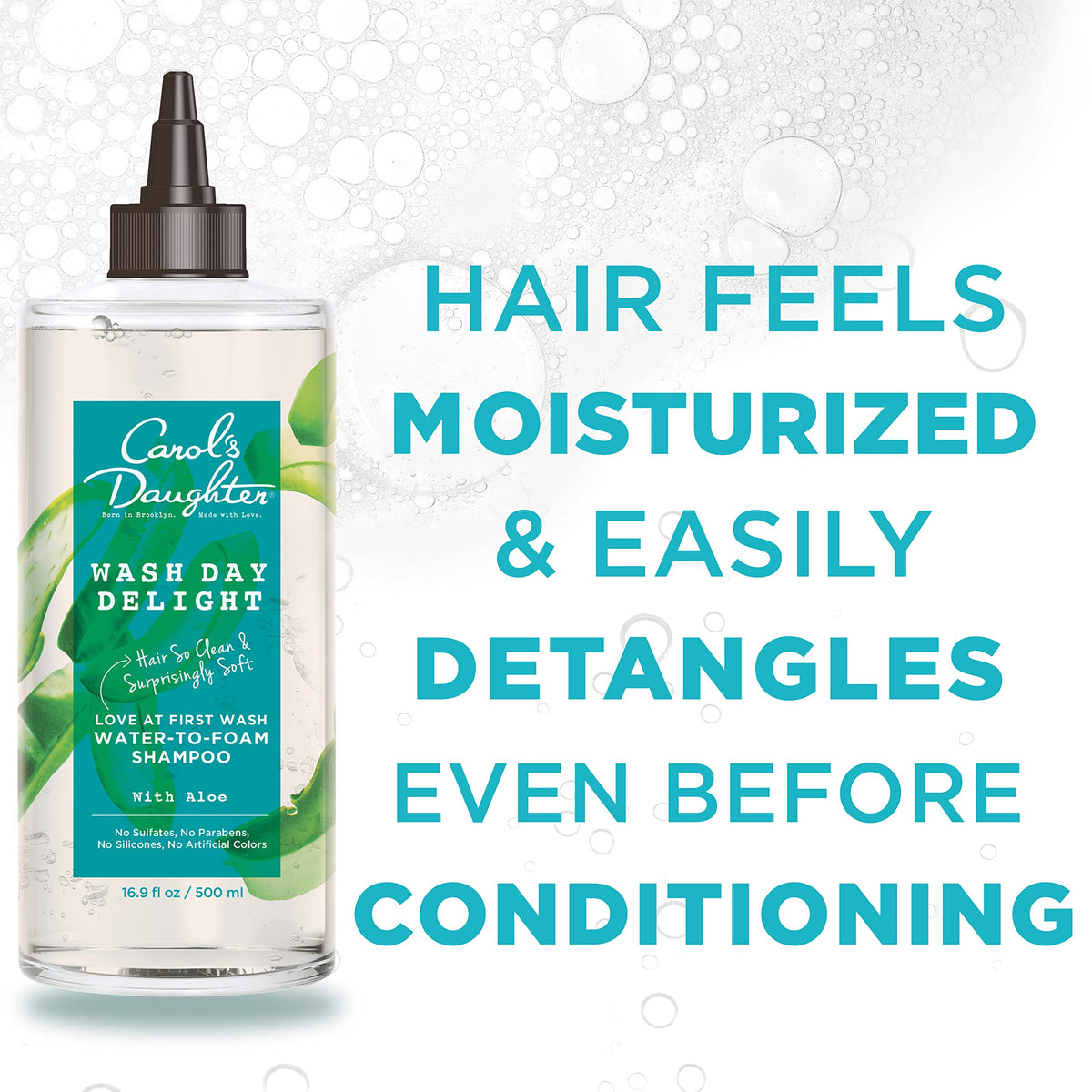 Carol’s Daughter Wash Day Delight Love at First To Foam Sulfate Free Shampoo with Aloe and Micellar Water, Paraben and Silicone Free, Micellar Shampoo Beauty & Personal Care L'Oreal Paris