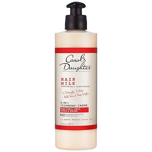 Carol’s Daughter Hair Milk 4 in 1 Combing Creme for Curls, Coils and Waves, with Agave and Olive Oil, Hair Detangler, Curl Cream, 8 fl oz Beauty & Personal Care Carol's Daughter