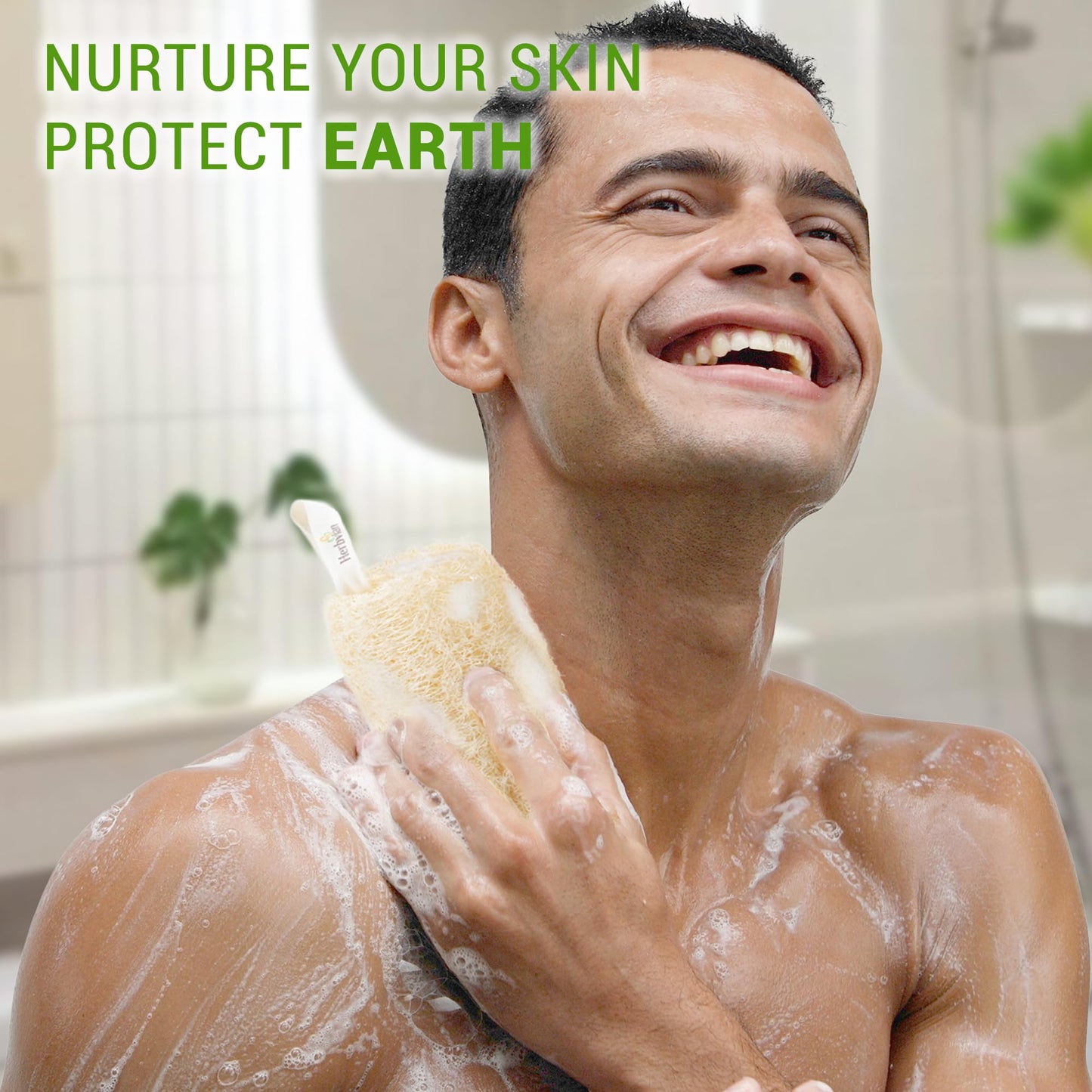Natural Vietnamese Loofah Sponge, 100% Plant-Based Luffa Exfoliating Body Scrubber for Shower, Multi-Functional for Kitchen, Ideal for Men & Women Beauty and Personal Care Herbvian