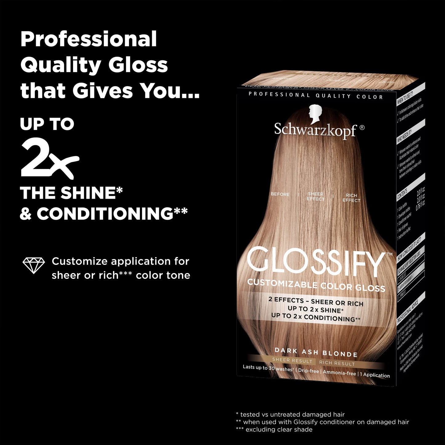 Schwarzkopf Glossify Customizable Color Gloss, Dark Ash Blonde Beauty & Personal Care Schwarzkopf