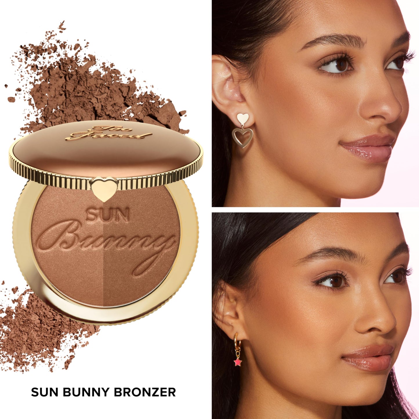 Too Faced Sun Bunny Bronzer | Buildable Highlighter + Bronzer Duo for Luminous Glow and Sun-Kissed Finish, 0.28 Ounce Beauty & Personal Care Too Faced