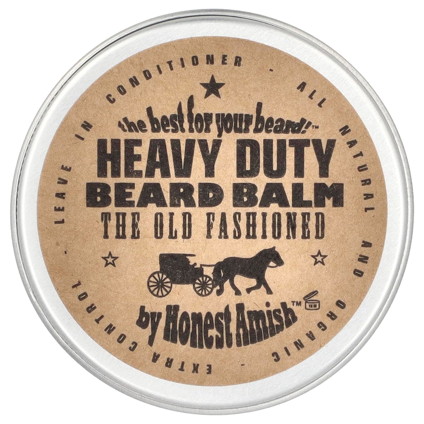 Honest Amish - Heavy Duty Beard Balm - 2 Ounce - Beard Conditioner Beauty & Personal Care Honest Amish