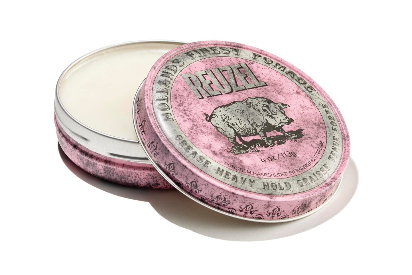 REUZEL Pink Grease Pomade, Strong All Day Hold, Oil-Based Styling Wax, Medium Shine, Easy To Wash Out, For All Hair Types Beauty & Personal Care REUZEL