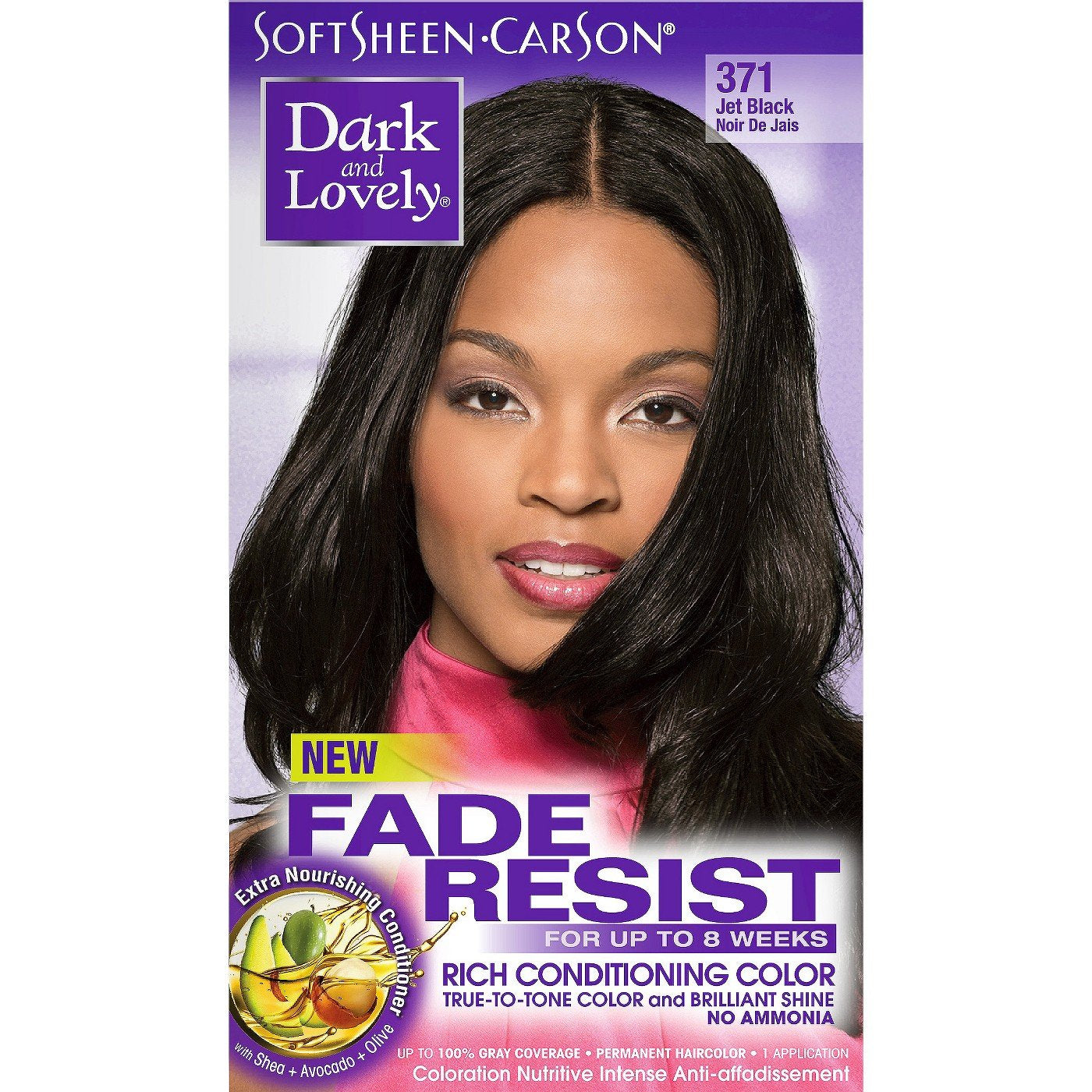 Softsheen Carson Dark And Lovely Permanent Hair Color, Jet Black, #371 Kit (Pack of 10) Beauty & Personal Care Carson Products Company