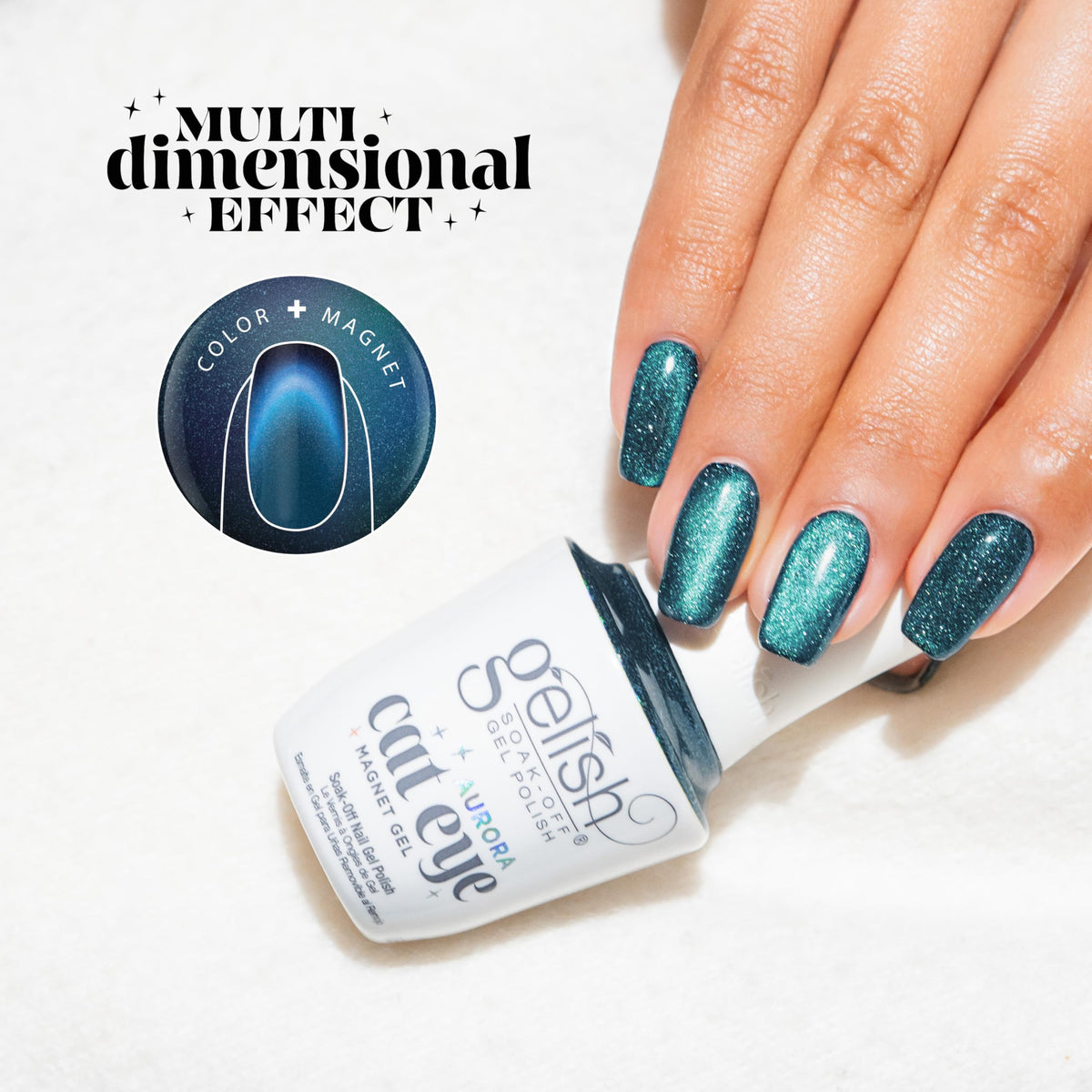 Gelish Aurora Cat Eye Reflective Magnet Gel Polish - Come Sky with Me, 15mL