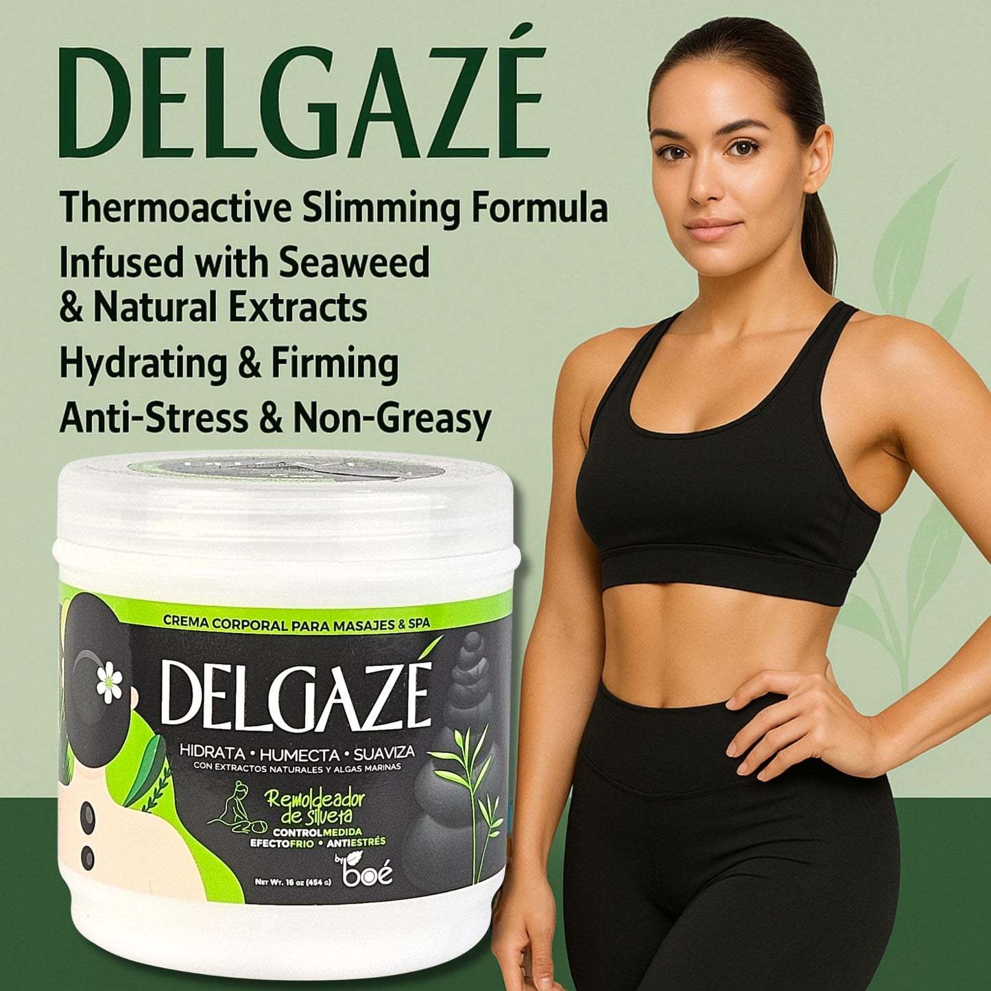 Delgazé Thermoactive Massage Cream & Spa with Seaweed & Natural Extracts – Anti-Stress, Hydrating & Firming Massage Cream for Spa & Home Use – 16 oz Beauty & Personal Care BOÉ COSMETICS