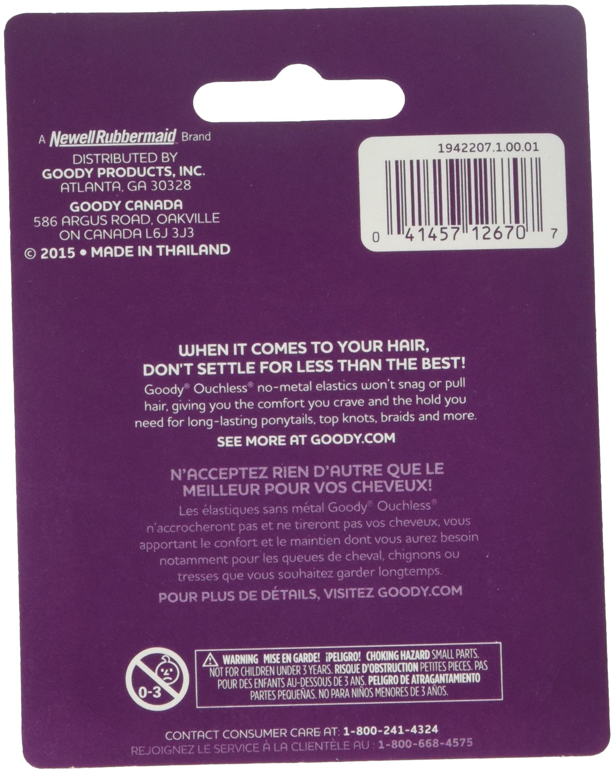 Goody Classics Rubberband, Black, 250-Count