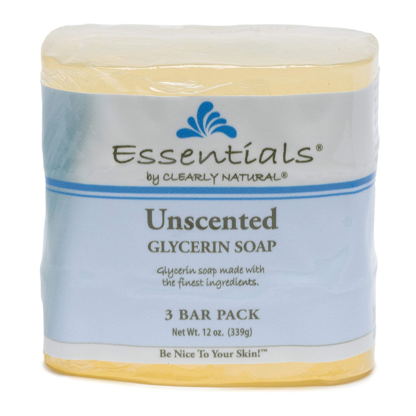 Clearly Natural Essentials Glycerin Bar Soap, Unscented, 4 Ounce, Pack of 3 (Packaging May Vary) Beauty & Personal Care Clearly Natural