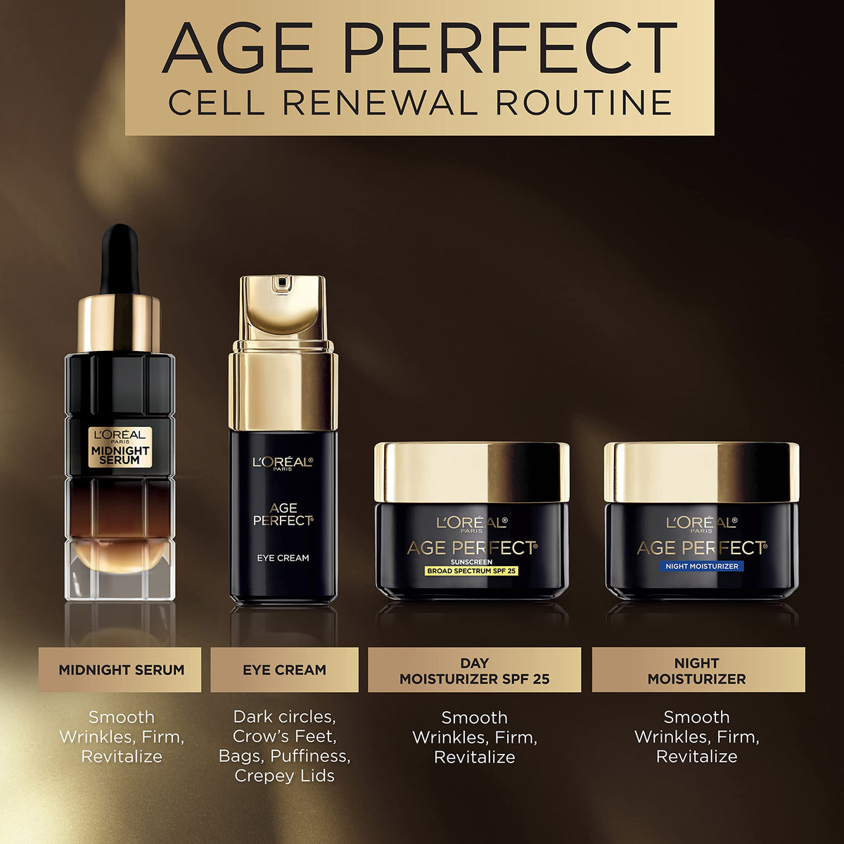 L'Oreal Paris Age Perfect Cell Renewal Anti-Aging Eye Cream, For Dark Circles & Puffiness 0.5 Fl oz