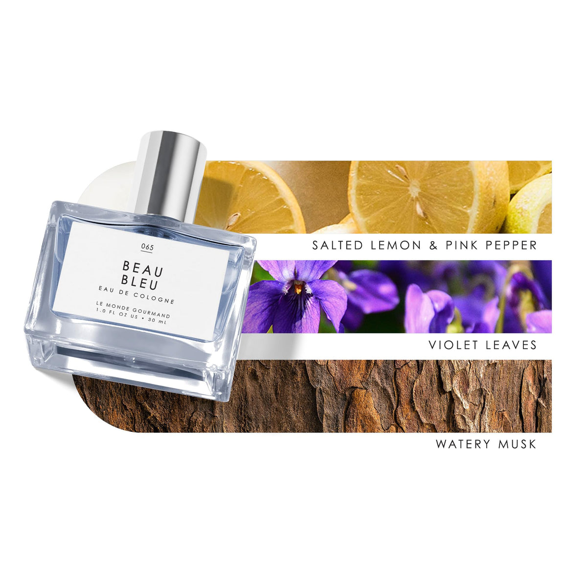 Le Monde Gourmand Beau Bleu Eau de Cologne - 1 fl oz (30 ml) - Unisex, Woody, Citrus, Musky Perfume Notes Beauty & Personal Care Le Monde Gourmand