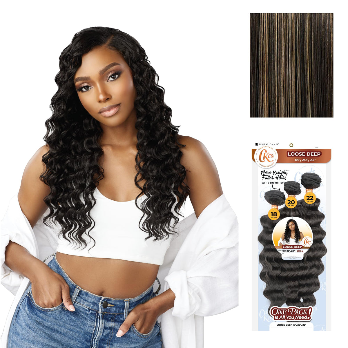 Sensationnel CKCO Synthetic Bundle-Loose Deep,18 20 22 inch, S1B/27