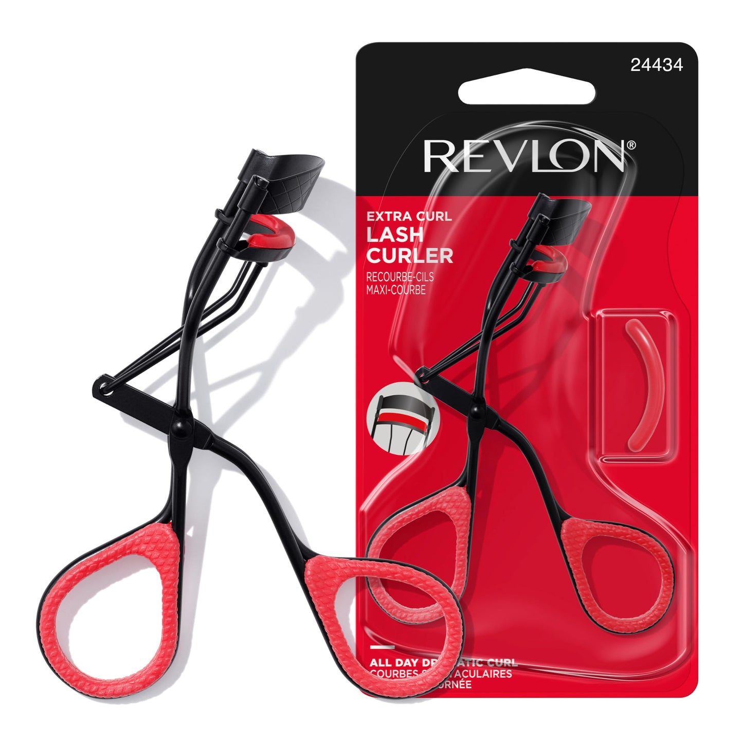 Revlon Extra Curl Lash Curler, Gives an All Day Dramatic Curl, with Finger Grips for a Non Slip Grip, Easy to Use, 1 Count Beauty & Personal Care REVLON