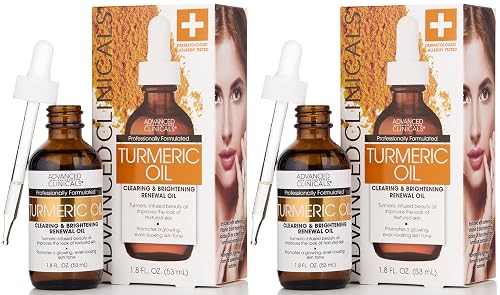 Advanced Clinicals Turmeric Oil Serum For Face | Facial Skin Care Serum With Jojoba + Coconut Oil To Improve Appearance Of Dark Spots & Uneven Skin Beauty & Personal Care Advanced Clinicals