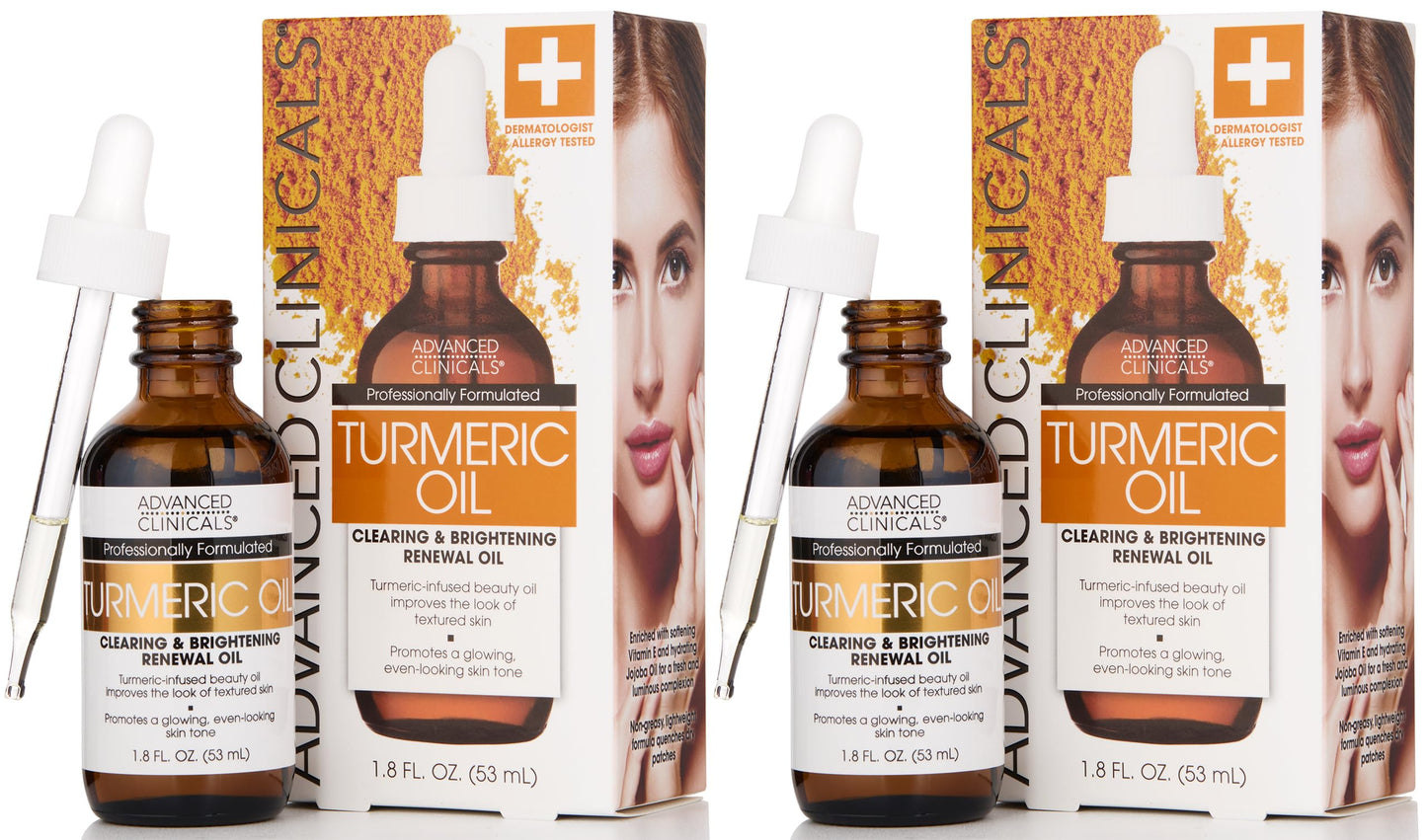 Advanced Clinicals Turmeric Oil Serum For Face | Facial Skin Care Serum With Jojoba + Coconut Oil To Improve Appearance Of Dark Spots & Uneven Skin Beauty & Personal Care Advanced Clinicals