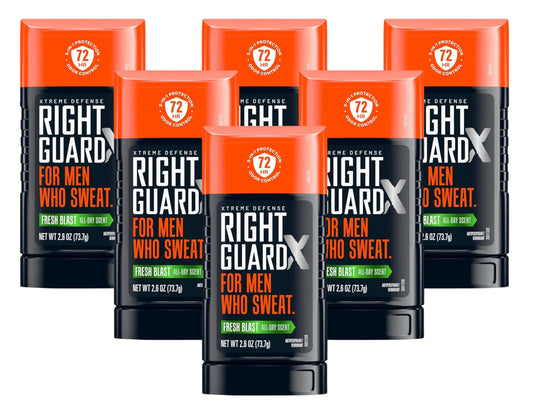 Right Guard Xtreme Defense Fresh Blast Solid 2.6 Ounce 72Hr (76ml) (Pack of 6) Beauty and Personal Care Right Guard