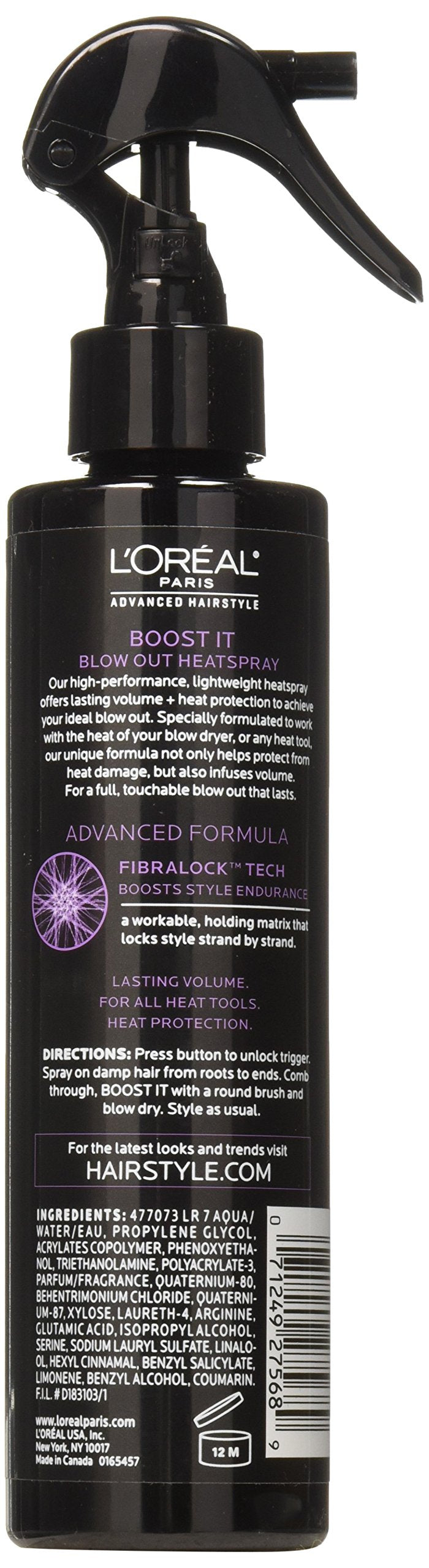L'Oréal Paris Advanced Hairstyle BOOST IT Blow Out Heatspray, 5.7 fl. oz. Beauty & Personal Care L'Oreal Paris