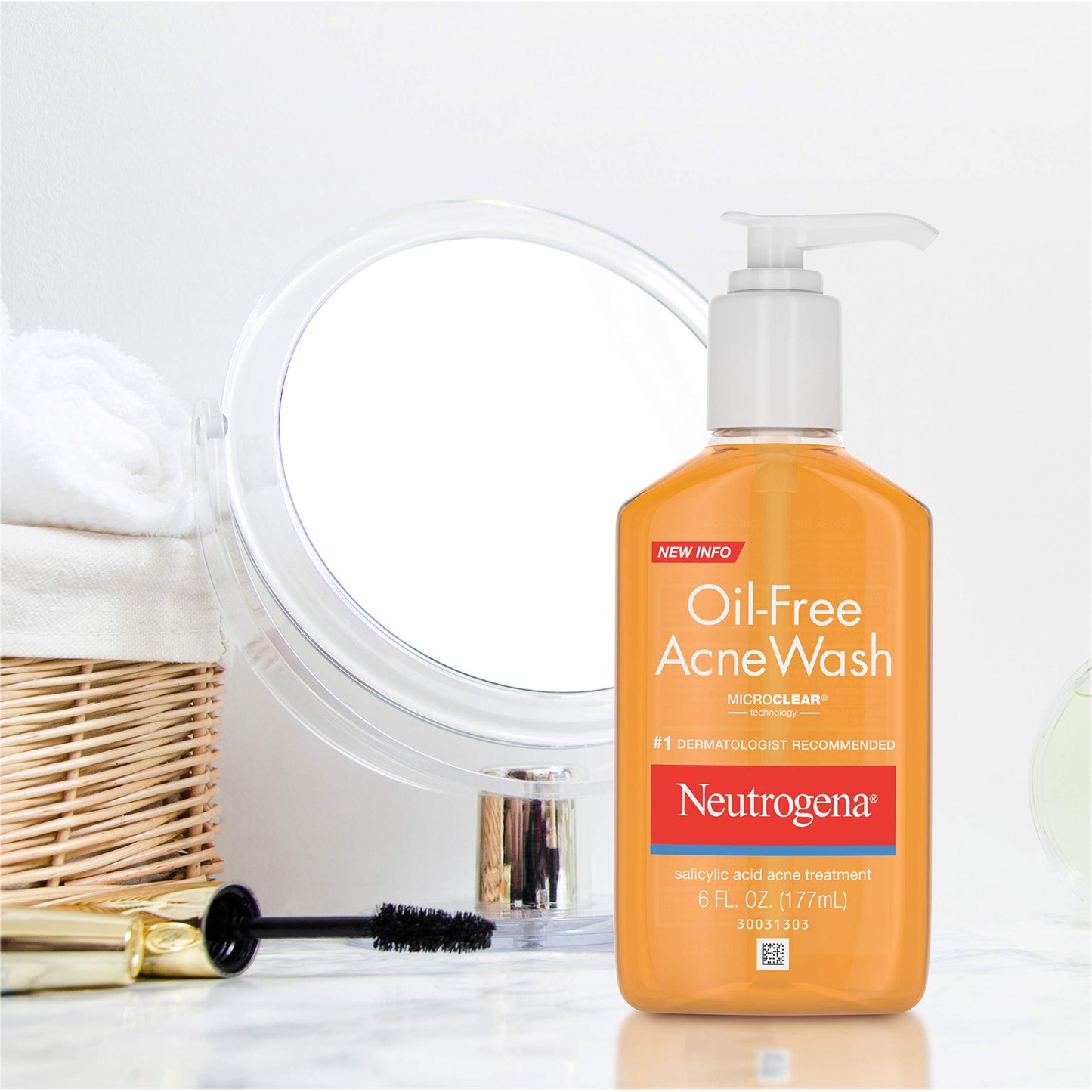 Neutrogena Oil-Free Acne Fighting Facial Cleanser, 2% Salicylic Acid Acne Treatment, Daily Oil-Free Acne Face Wash for Acne-Prone Skin with Salicylic Beauty & Personal Care Neutrogena
