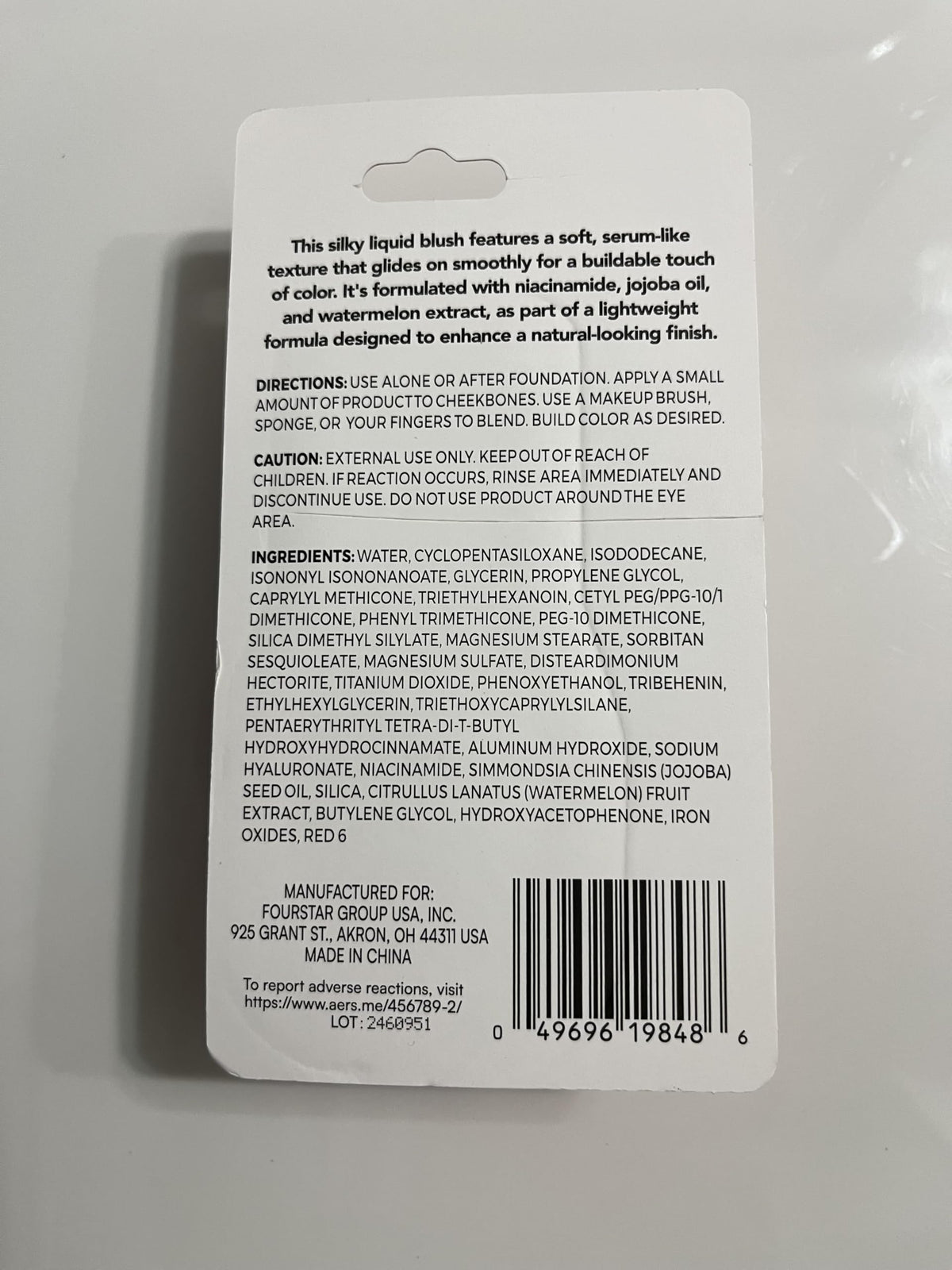 B.pure Glow Up Serum Blush, Sunset Coral, with Niacinamide, Jojoba Oil & Watermelon Extract, 0.4 FL OZ