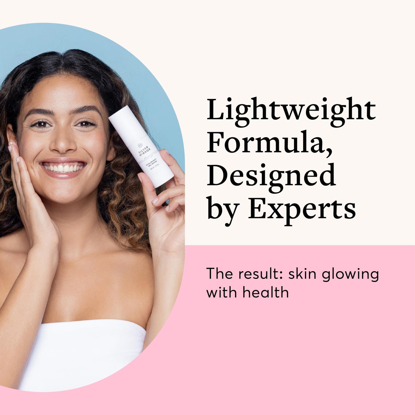 Hyaluronic Acid Serum for Face with Aloe Vera Hydrating Plumping Gel Serum for Fine Lines Lightweight Moisture Boosting Serum 1 Fl Oz Beauty & Personal Care Silver Mirror