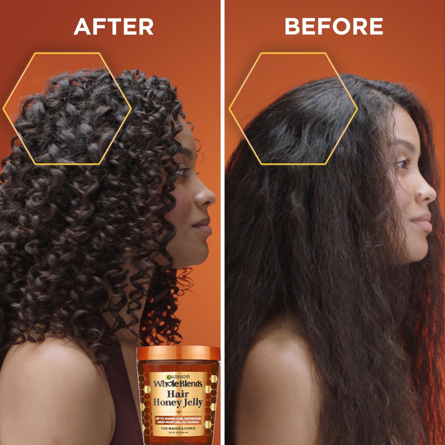 Garnier Whole Blends Hair Honey Jelly for Defining Waves and Curls, Hair Gel for Up to 100HRs Curl Definition, Frizz Control and Deep Moisture, 13.5 Beauty & Personal Care Garnier