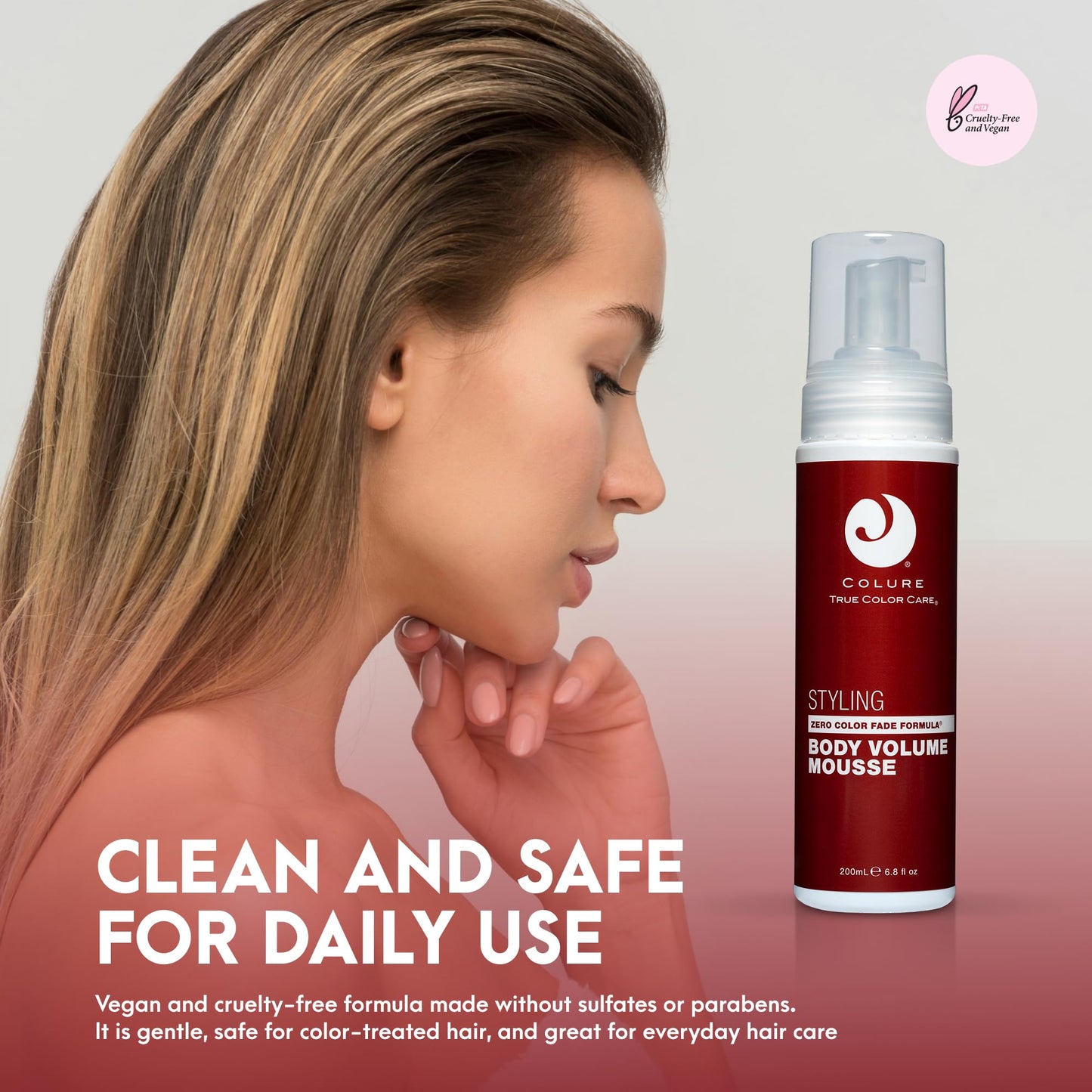 COLURE Body Volume Mousse, 6.8 Fl Oz - Non-Aerosol Root Lift Styling Foam for Fine Hair, Weightless Medium Hold Shine Beauty & Personal Care COLURE