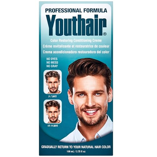 Youthair Crème - Hair Color Restoring Conditioning Formula for Gray Hair Coverage, Made in USA, 3.75 oz Beauty & Personal Care Youthair