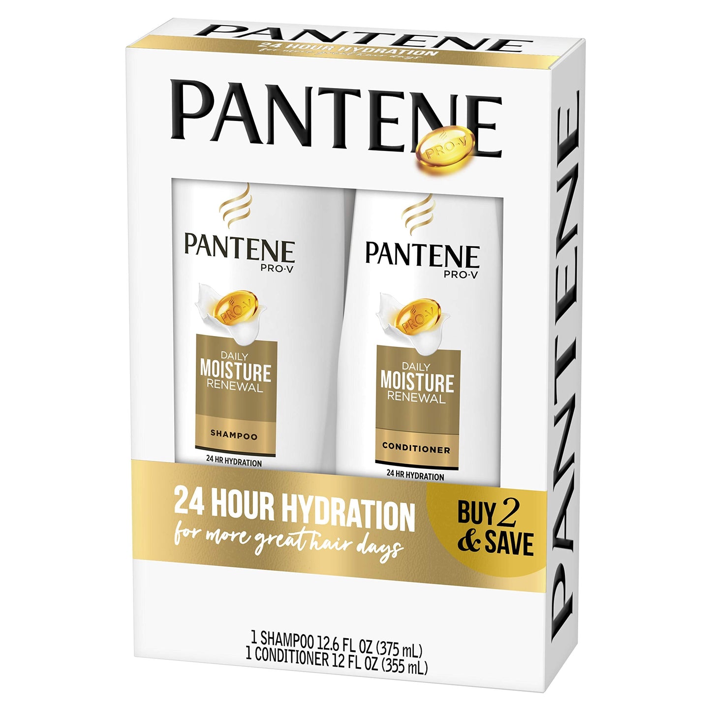 Pantene Daily Moisture Renewal Duo set, 12.6 Oz Shampoo and 12 Oz Conditioner Beauty & Personal Care Pantene