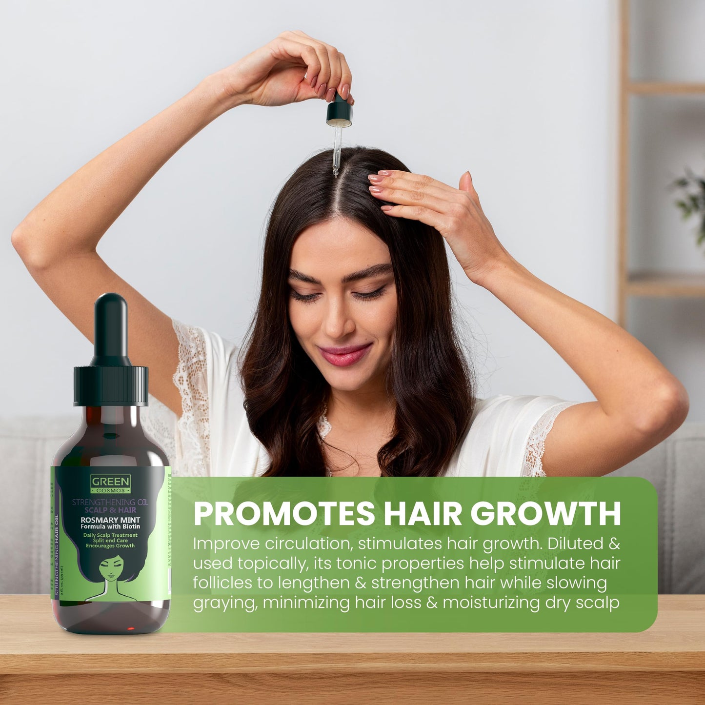 100% Rosemary Oil for Hair Growth - Nourishes Scalp, Boosts Circulation, Relieves Itchy & Dry Scalp, Strengthens Hair & Eyebrow & Eyelash Health Beauty & Personal Care Green Cosmos